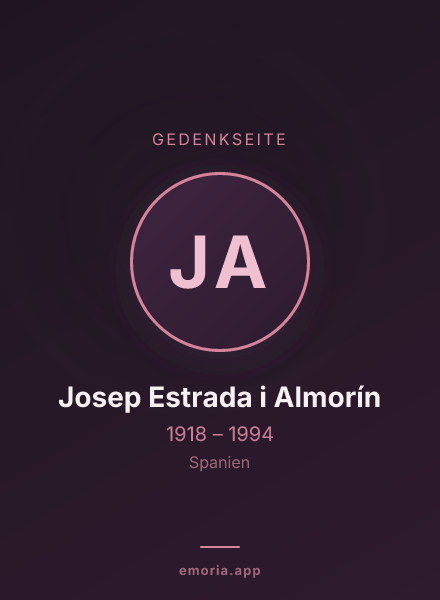 Gedenkportrait von Josep Estrada i Almorín