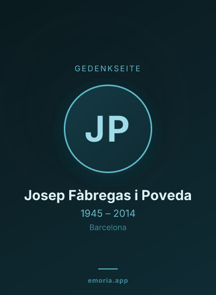 Gedenkportrait von Josep Fàbregas i Poveda