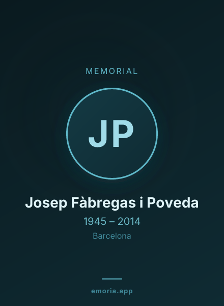 Memorial portrait of Josep Fàbregas i Poveda