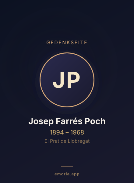 Gedenkportrait von Josep Farrés Poch
