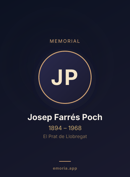 Memorial portrait of Josep Farrés Poch