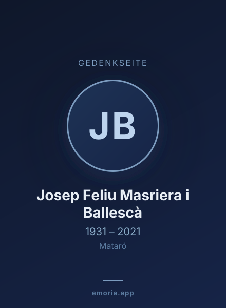 Gedenkportrait von Josep Feliu Masriera i Ballescà