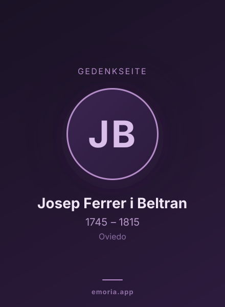 Gedenkportrait von Josep Ferrer i Beltran