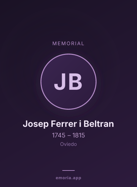 Memorial portrait of Josep Ferrer i Beltran