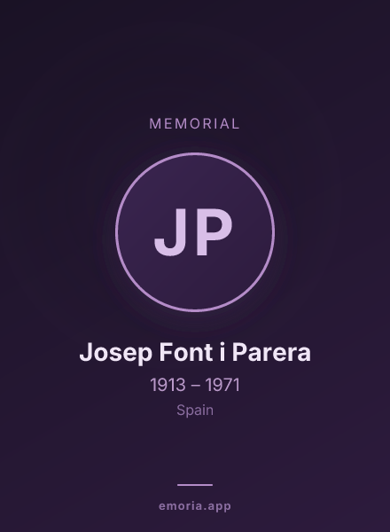 Memorial portrait of Josep Font i Parera