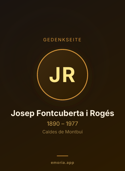Gedenkportrait von Josep Fontcuberta i Rogés