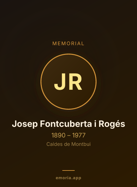 Memorial portrait of Josep Fontcuberta i Rogés