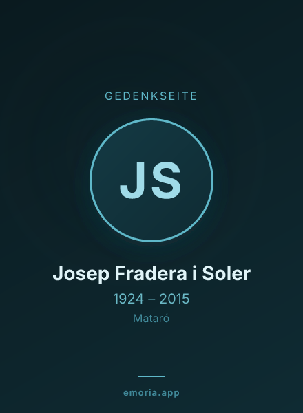 Gedenkportrait von Josep Fradera i Soler