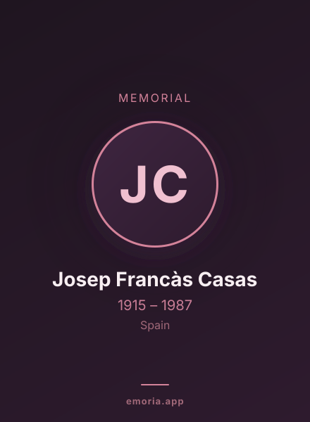 Memorial portrait of Josep Francàs Casas