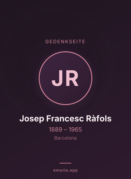 Gedenkportrait von Josep Francesc Ràfols