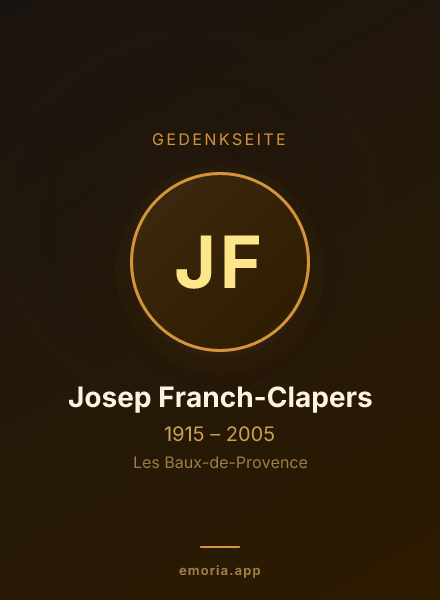 Gedenkportrait von Josep Franch-Clapers