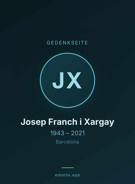 Gedenkportrait von Josep Franch i Xargay