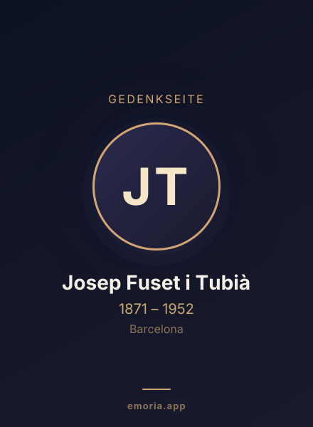 Gedenkportrait von Josep Fuset i Tubià
