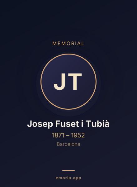 Memorial portrait of Josep Fuset i Tubià