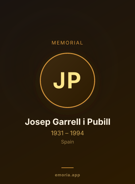 Memorial portrait of Josep Garrell i Pubill