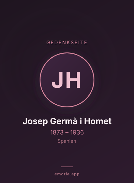 Gedenkportrait von Josep Germà i Homet