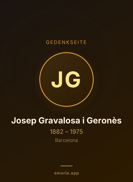 Gedenkportrait von Josep Gravalosa i Geronès