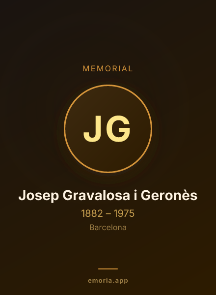 Memorial portrait of Josep Gravalosa i Geronès