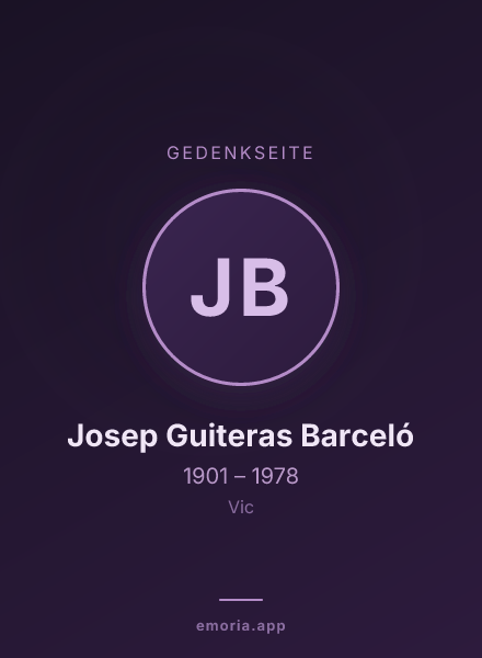 Gedenkportrait von Josep Guiteras Barceló