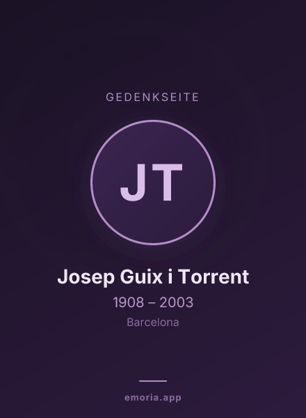 Gedenkportrait von Josep Guix i Torrent