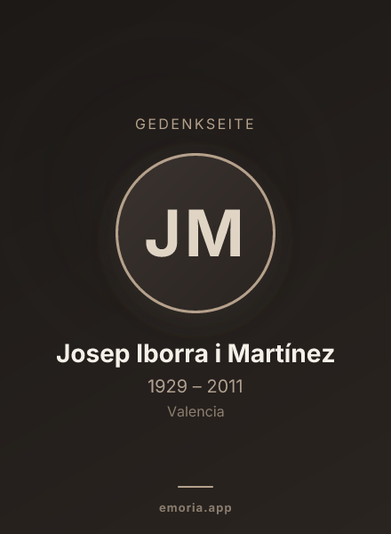 Gedenkportrait von Josep Iborra i Martínez
