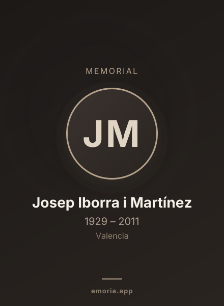 Memorial portrait of Josep Iborra i Martínez