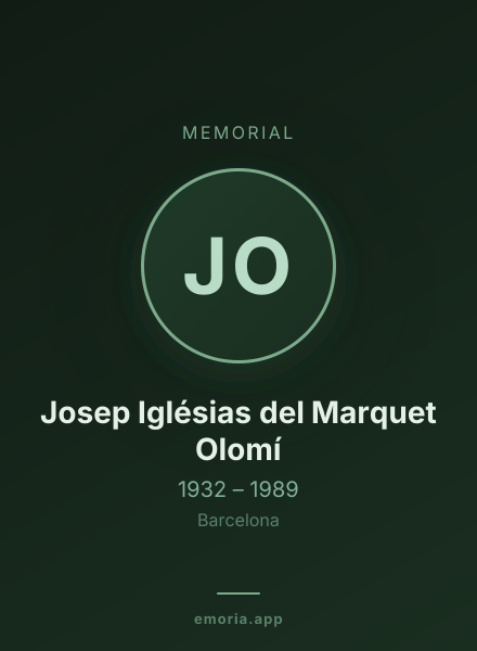 Memorial portrait of Josep Iglésias del Marquet Olomí