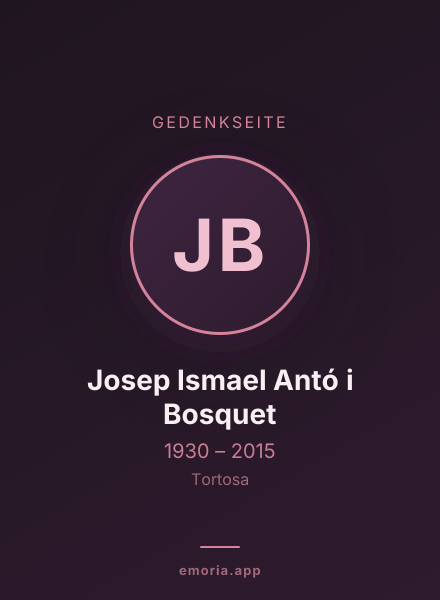 Gedenkportrait von Josep Ismael Antó i Bosquet