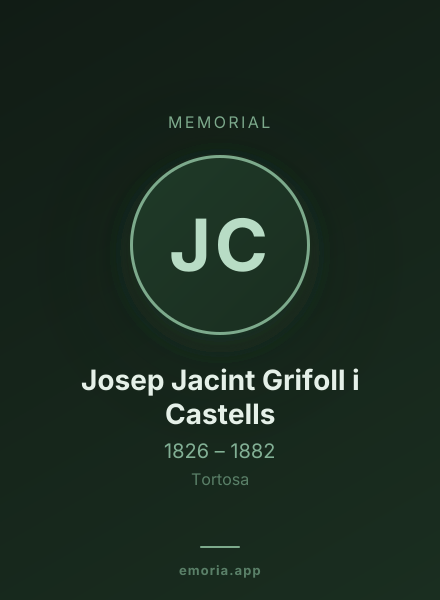 Memorial portrait of Josep Jacint Grifoll i Castells
