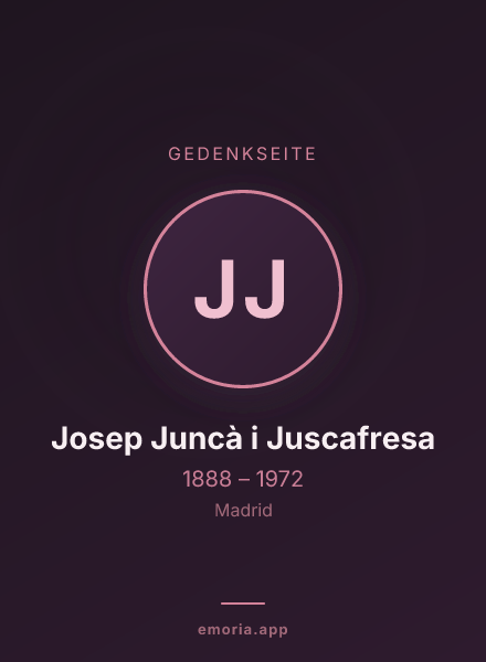 Gedenkportrait von Josep Juncà i Juscafresa