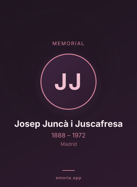Memorial portrait of Josep Juncà i Juscafresa