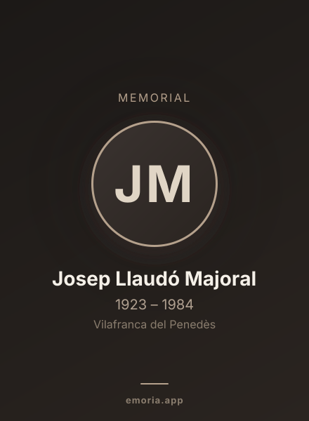Memorial portrait of Josep Llaudó Majoral