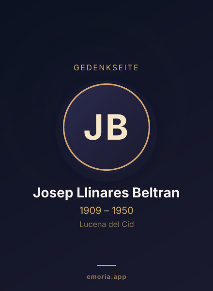 Gedenkportrait von Josep Llinares Beltran