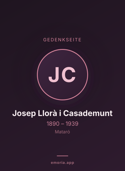 Gedenkportrait von Josep Llorà i Casademunt