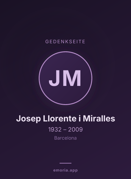 Gedenkportrait von Josep Llorente i Miralles