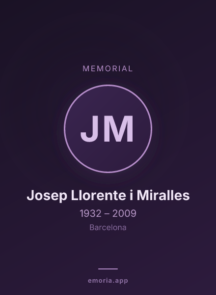 Memorial portrait of Josep Llorente i Miralles