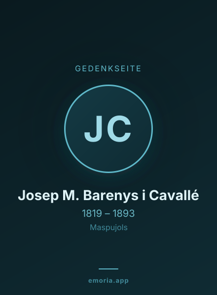Gedenkportrait von Josep M. Barenys i Cavallé