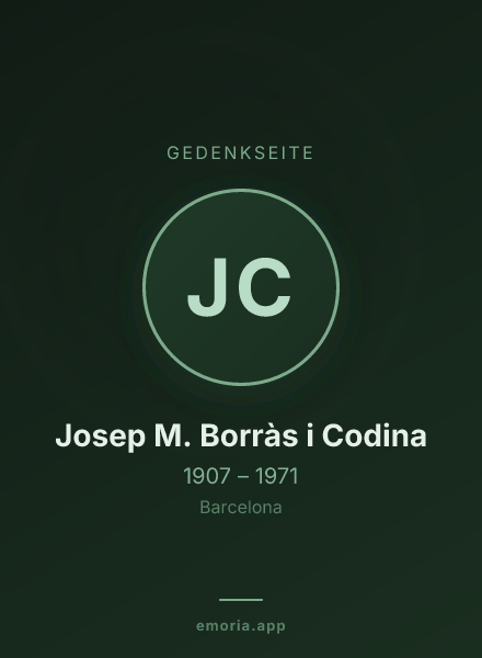 Gedenkportrait von Josep M. Borràs i Codina