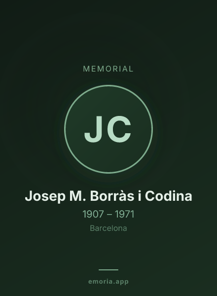 Memorial portrait of Josep M. Borràs i Codina