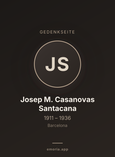Gedenkportrait von Josep M. Casanovas Santacana