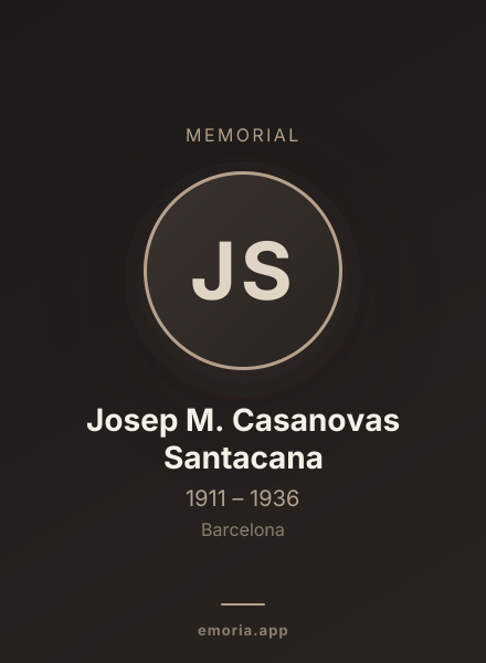 Memorial portrait of Josep M. Casanovas Santacana