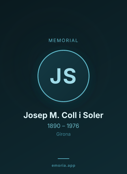 Memorial portrait of Josep M. Coll i Soler