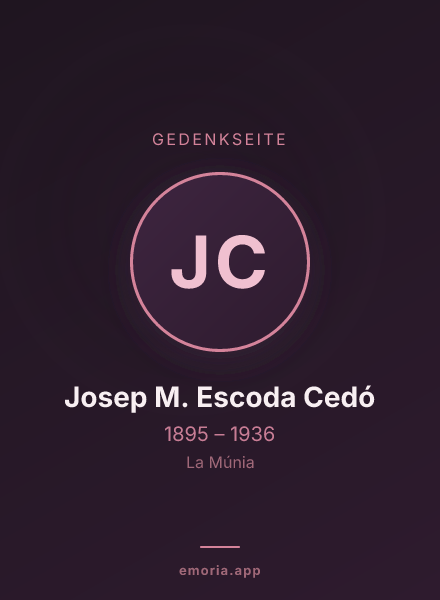Gedenkportrait von Josep M. Escoda Cedó