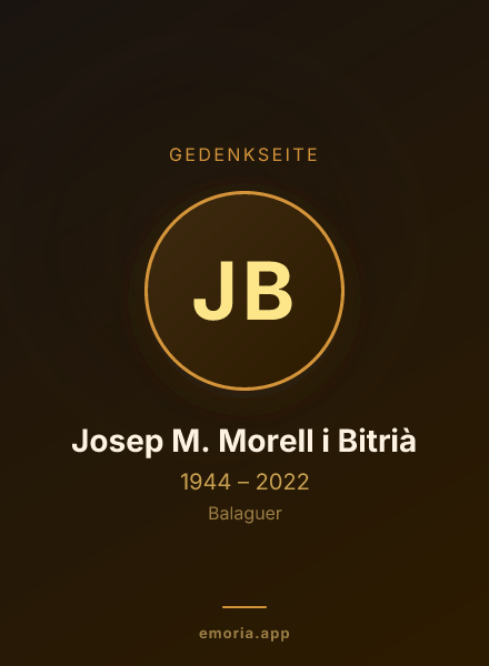 Gedenkportrait von Josep M. Morell i Bitrià