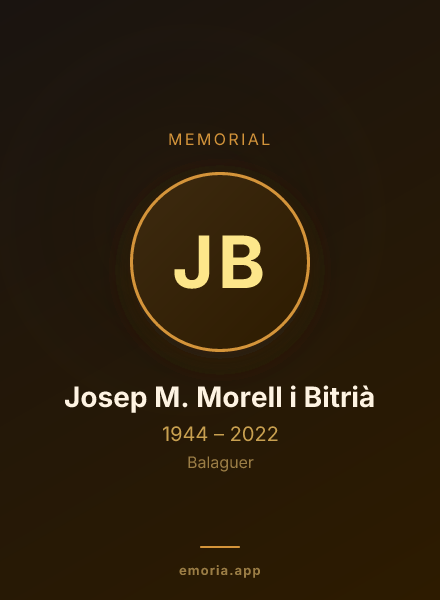 Memorial portrait of Josep M. Morell i Bitrià