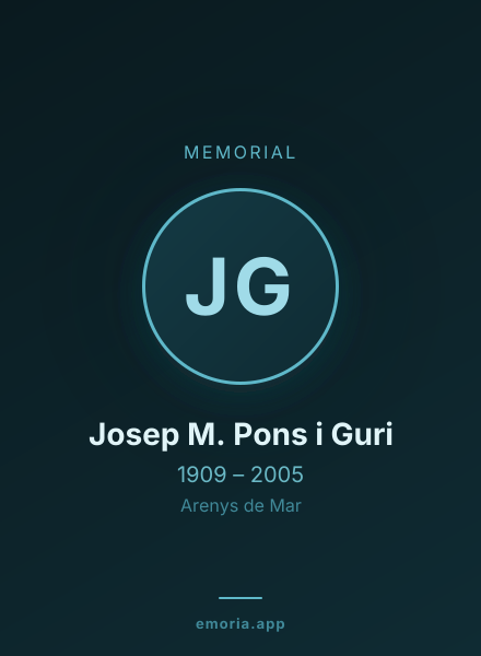 Memorial portrait of Josep M. Pons i Guri