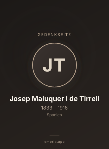 Gedenkportrait von Josep Maluquer i de Tirrell