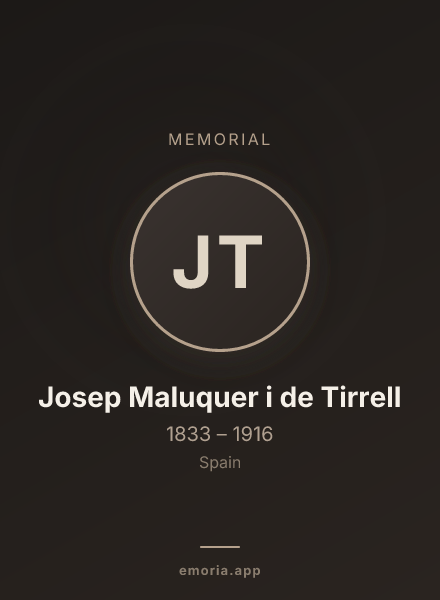 Memorial portrait of Josep Maluquer i de Tirrell