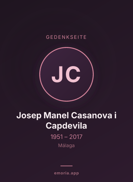 Gedenkportrait von Josep Manel Casanova i Capdevila