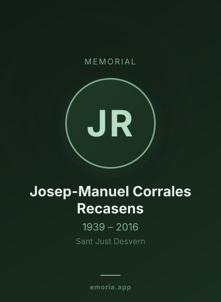 Memorial portrait of Josep-Manuel Corrales Recasens